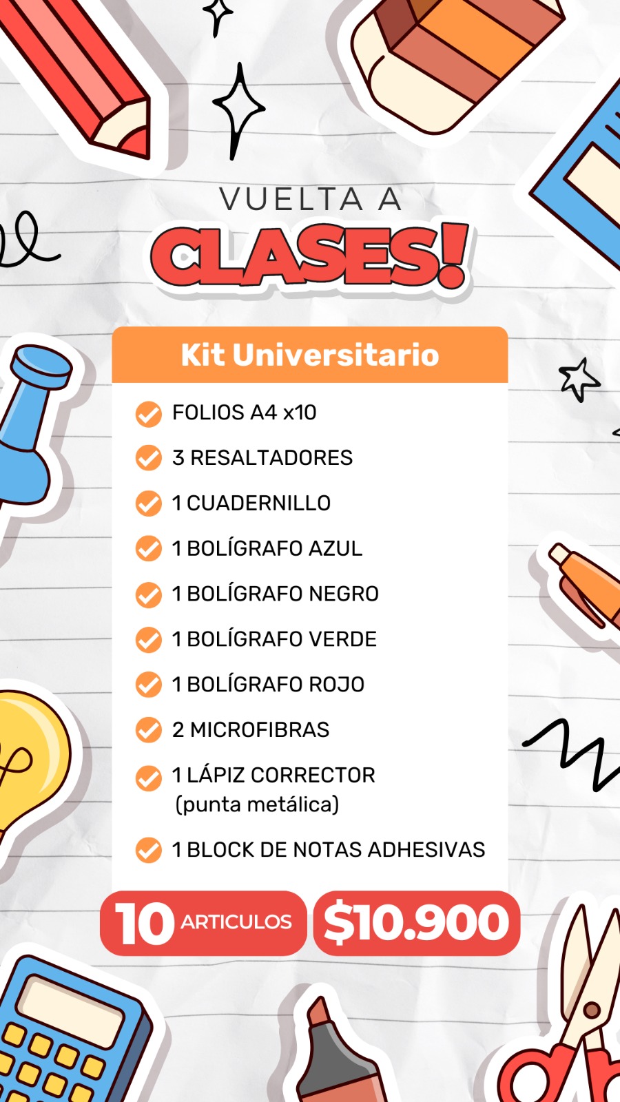 Detalle del Kit Universitario de Maravilloso Mundo
